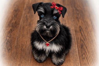 black puppy