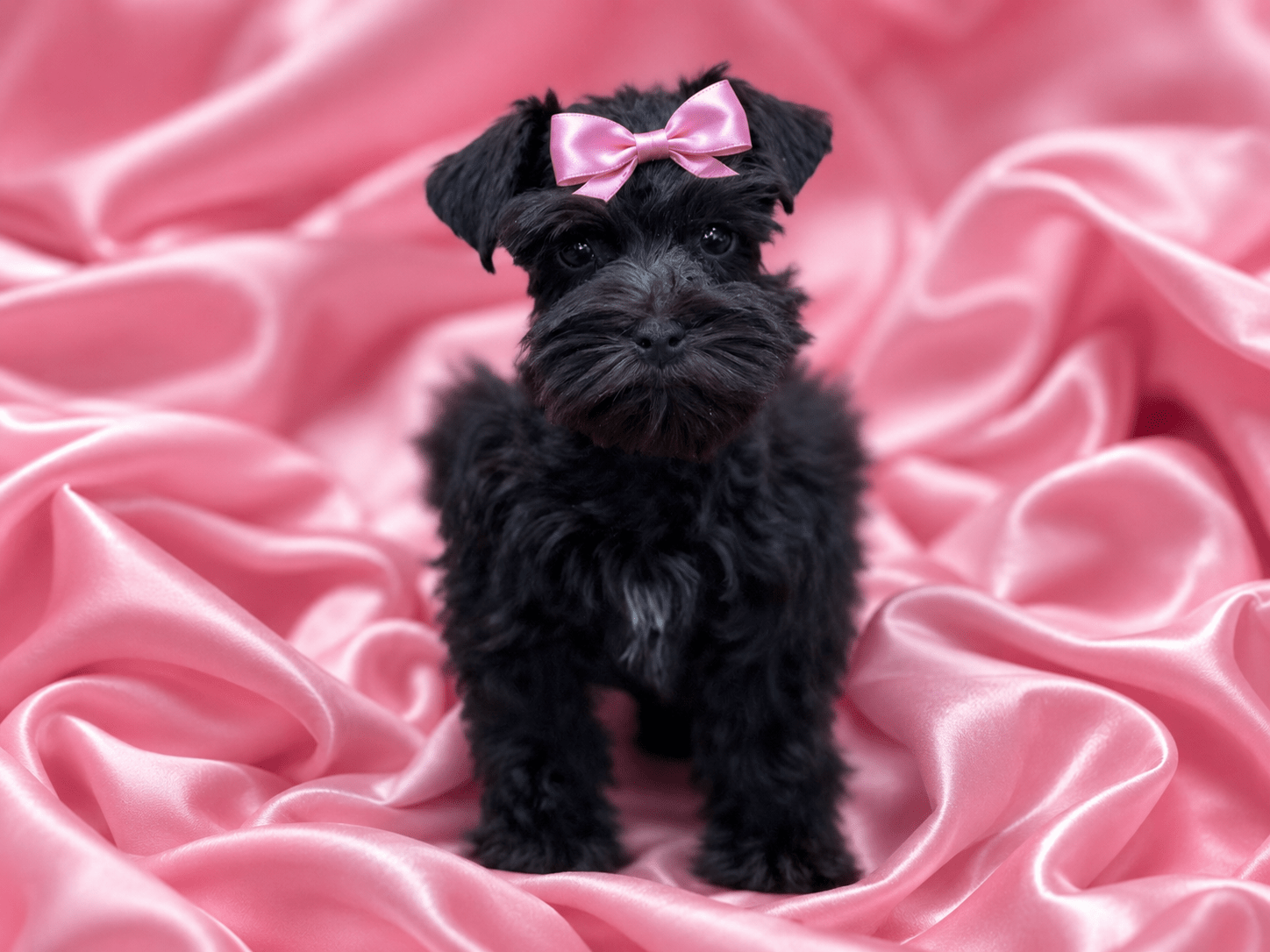 Liver AKC Miniature Schnauzer Tcup -sized Female mega coated RoyalSchnauzers