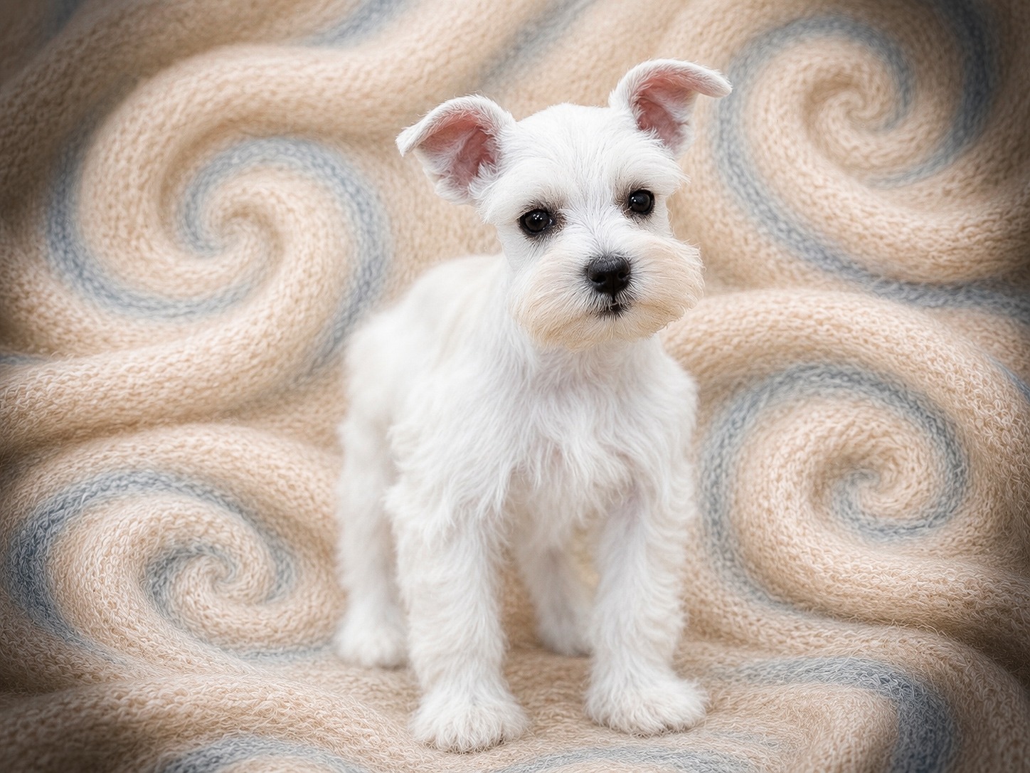 AKC Tiny Toy Wheaten Miniature Schnauzer with Black nose. RoyalSchnauzers female